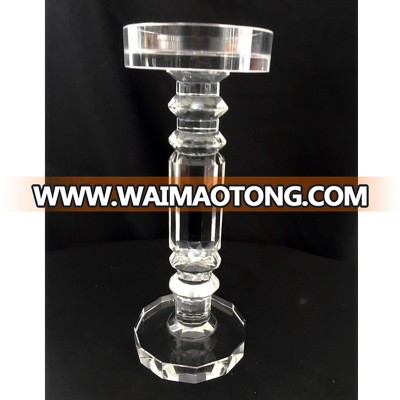 Hot sale crystal cut glass candle holder