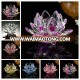 Decorative Crystal Lotus Flower in Crystal Craft